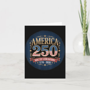 250 Jaar USA Vlag Amerikaanse 250e Verjaardag Kaart