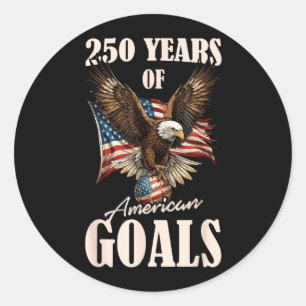 250 Jaar Usa Voetbal Adelaar 250ste Verjaardag 4e Ronde Sticker