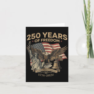 250 Jaar Vrijheid 1776-2026 Liberty Eagle USA Vlag Kaart