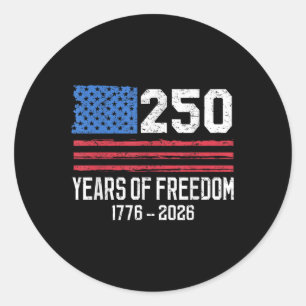 250 Jaar Vrijheid 250ste Verjaardag Amerika Vlag D Ronde Sticker