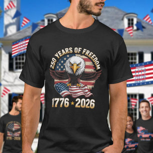 250 Jaar Vrijheid Adelaar 1776 2026 Viering T-shirt