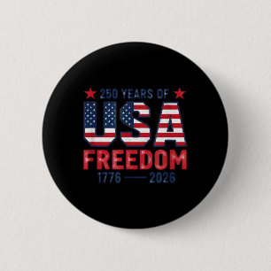 250 Jaar Vrijheid Amerikaans 1776 2026 250e VS Ronde Button 5,7 Cm