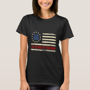 250 Jaar Vrijheid Amerikaans 1776 2026 250ste VS T-shirt