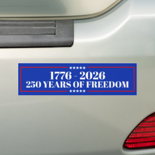 250 jaar vrijheid bumpersticker USA 1776–2026