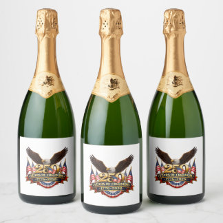250 jaar vrijheid onafhankelijkheidsdag sparkling wijnetiket