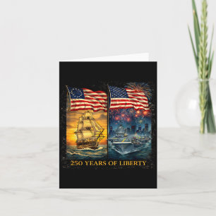 250 Jaar Vrijheid Patriotisch Schip Illustratie Kaart