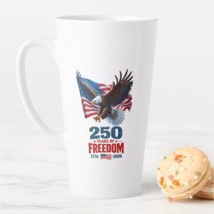 250 Jaar Vrijheid Patriottische Adelaar Amerikaans Latte Mok