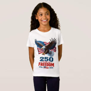 250 Jaar Vrijheid Patriottische Adelaar Amerikaans T-shirt