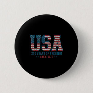 250 jaar vrijheid usa 1776 2026 4 juli ronde button 5,7 cm
