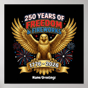 250 Jaar Vrijheid & Vuurwerk Poster