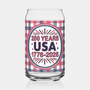 250 Jaar VS 1776–2026 Semiquincentennial Blikvorm Glas