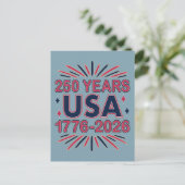 250 Jaar VS | 1776–2026 Semiquincentennial Briefkaart (Staand voorkant)