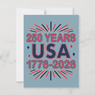 250 Jaar VS 1776–2026 Semiquincentennial Briefkaart
