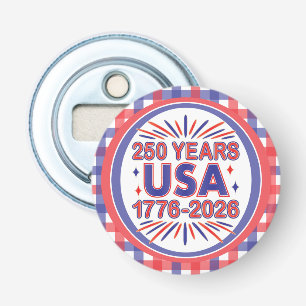 250 Jaar VS 1776–2026 Semiquincentennial Button Flesopener