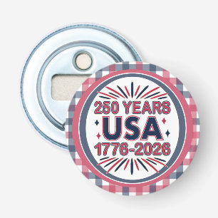 250 Jaar VS 1776–2026 Semiquincentennial Button Flesopener