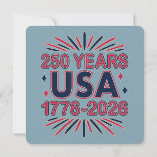 250 Jaar VS 1776–2026 Semiquincentennial Kaart