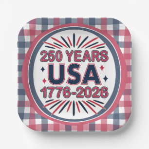 250 Jaar VS 1776–2026 Semiquincentennial Papieren Bordje