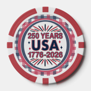 250 Jaar VS 1776–2026 Semiquincentennial Poker Chips