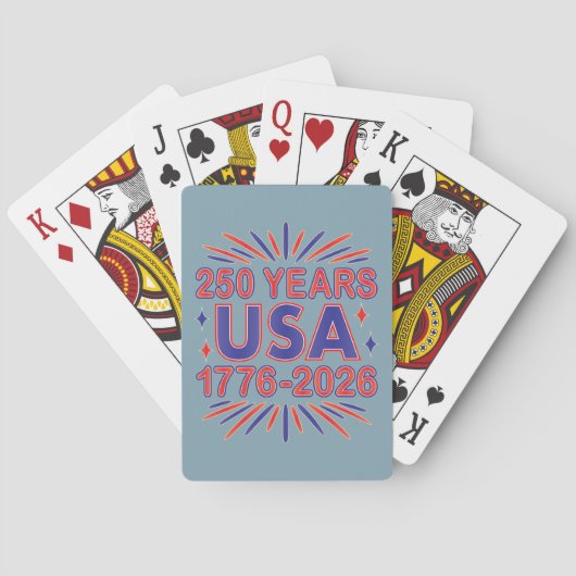 250 Jaar VS | 1776–2026 Semiquincentennial Pokerkaarten (Achterkant)
