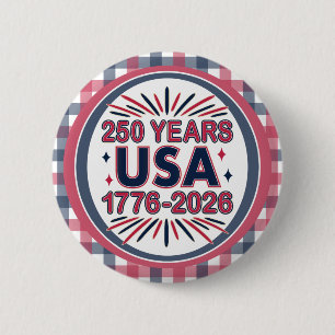 250 Jaar VS 1776–2026 Semiquincentennial Ronde Button 5,7 Cm