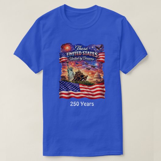 250 Jaar VS -2 T-shirt (Design voorkant)