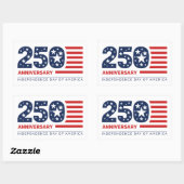 250-jarig jubileum Onafhankelijkheidsdag van Ameri Rechthoekige Sticker (Vel)