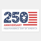 250-jarig jubileum Onafhankelijkheidsdag van Ameri Rechthoekige Sticker (Voorkant)