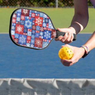 250-jarig jubileum Sneeuwvlokcollage Pickleball Paddle