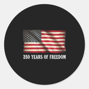 250-jarig jubileum usa 4 juli 250e verjaardag ronde sticker