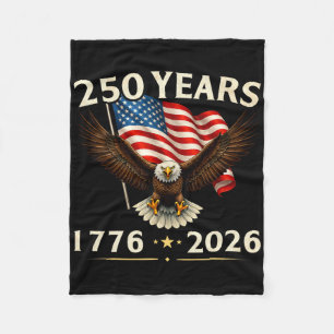 250-jarig jubileum USA patriottische adelaar 2026 Fleece Deken