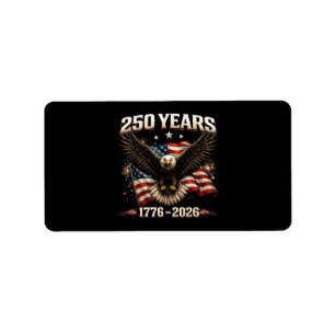 250-jarig jubileum USA Patriottische Adelaar 250e  Etiket