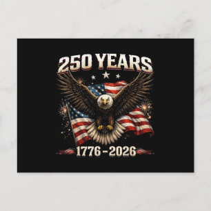 250-jarig jubileum USA Patriottische Adelaar 250e Feestdagenkaart