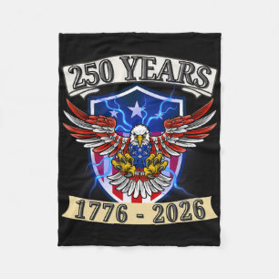 250-jarig jubileum USA patriottische adelaar 250e  Fleece Deken