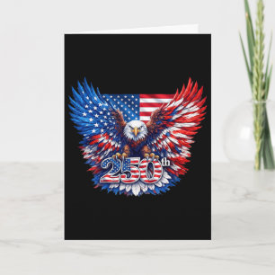 250-jarig jubileum USA patriottische adelaar 250e Kaart