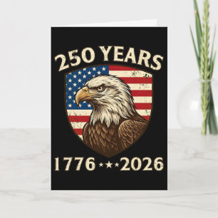 250-jarig jubileum USA patriottische adelaar 250e Kaart