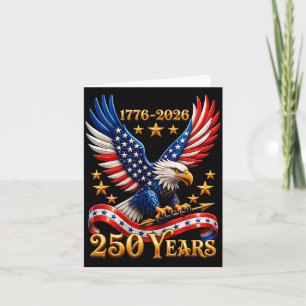 250-jarig jubileum USA patriottische adelaar 250e Kaart