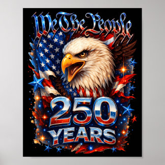 250-jarig jubileum USA Patriottische Adelaar 250e Poster