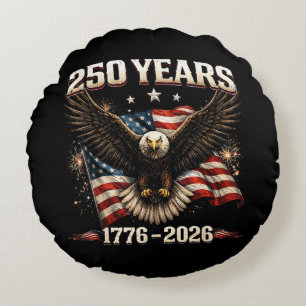 250-jarig jubileum USA Patriottische Adelaar 250e Rond Kussen