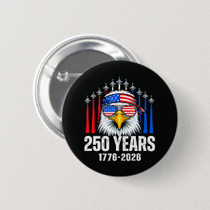 250-jarig jubileum USA Patriottische Adelaar 250e Ronde Button 5,7 Cm
