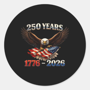 250-jarig jubileum USA Patriottische Adelaar 250e Ronde Sticker