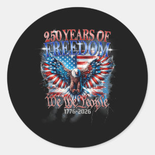250-jarig jubileum USA Patriottische Adelaar 250e Ronde Sticker