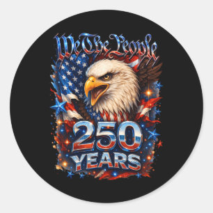 250-jarig jubileum USA patriottische adelaar 250e Ronde Sticker