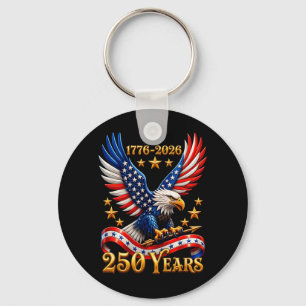 250-jarig jubileum USA patriottische adelaar 250e Sleutelhanger