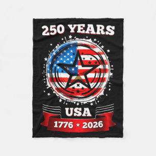 250-jarig jubileum USA patriottische ster 250e 4e Fleece Deken