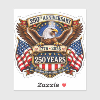 250-jarig jubileum USA T-shirt mannen vrouwen 250e Sticker