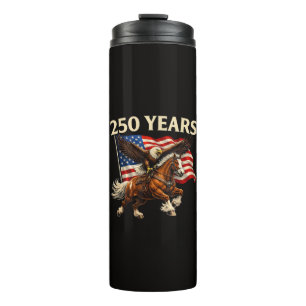 250-jarig jubileum USA Western Paard Adelaar Thermosbeker