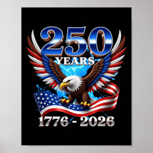 250-jarig jubileum van de Verenigde Staten Patriot Poster