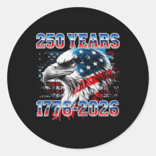 250-jarig jubileum van de Verenigde Staten Patriot Ronde Sticker