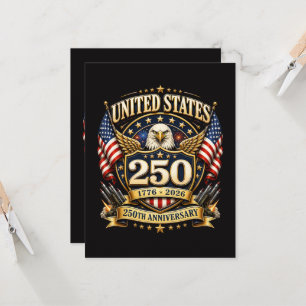 250-jarig jubileum VS 250 jaar Kaart