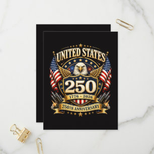 250-jarig jubileum VS 250 jaar Uitnodiging Briefkaart